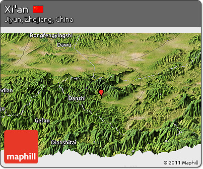 Satellite Panoramic Map of Xi'an