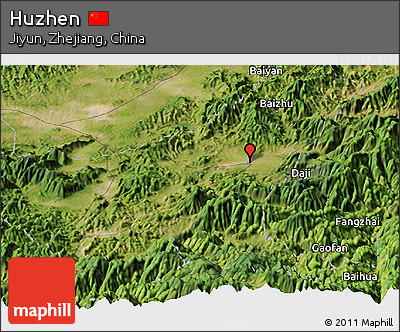 Satellite Panoramic Map of Huzhen