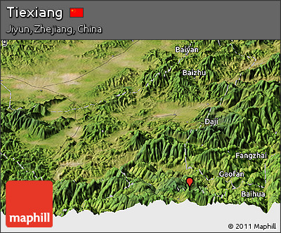 Satellite Panoramic Map of Tiexiang