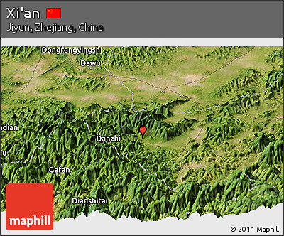 Satellite Panoramic Map of Xi'an