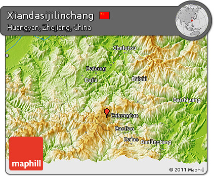 Physical 3D Map of Xiandasijilinchang