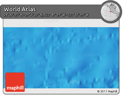 Physical 3D Map of the Area around 28° 47' 8" N, 122° 19' 29" W