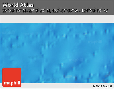 Physical 3D Map of the Area around 28° 47' 8" N, 122° 19' 29" W