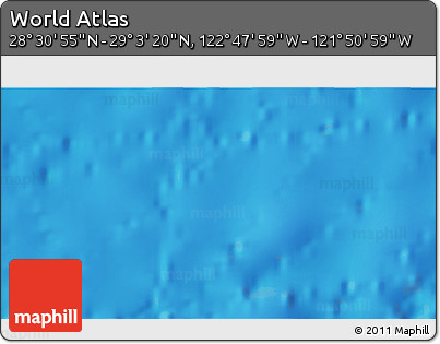 Physical 3D Map of the Area around 28° 47' 8" N, 122° 19' 29" W