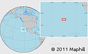 Gray Location Map of the area around 28° 47' 8" N, 122° 19' 29" W