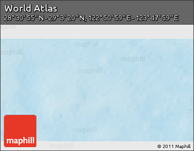 Physical 3D Map of the Area around 28° 47' 8" N, 123° 19' 29" E
