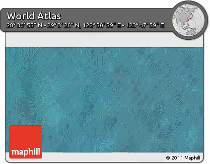 Satellite 3D Map of the Area around 28° 47' 8" N, 123° 19' 29" E