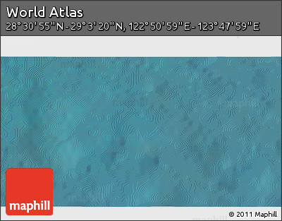 Satellite 3D Map of the Area around 28° 47' 8" N, 123° 19' 29" E