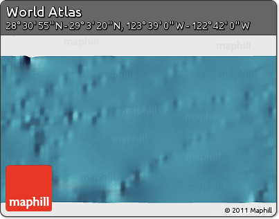 Satellite 3D Map of the Area around 28° 47' 8" N, 123° 10' 30" W