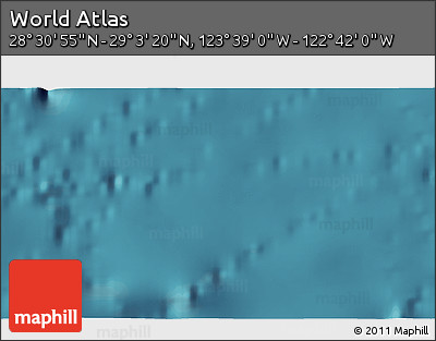 Satellite 3D Map of the Area around 28° 47' 8" N, 123° 10' 30" W