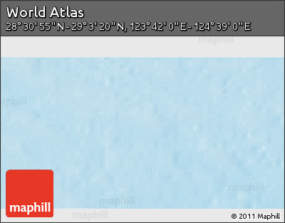 Physical 3D Map of the Area around 28° 47' 8" N, 124° 10' 30" E
