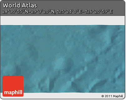 Satellite 3D Map of the Area around 28° 47' 8" N, 125° 52' 30" E