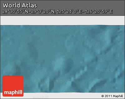 Satellite 3D Map of the Area around 28° 47' 8" N, 125° 52' 30" E