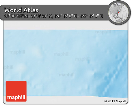 Physical 3D Map of the Area around 28° 47' 8" N, 126° 43' 29" E