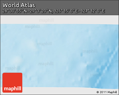 Physical 3D Map of the Area around 28° 47' 8" N, 126° 43' 29" E