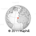 Outline Map of the Area around 28° 47' 8" N, 12° 40' 30" W, rectangular outline