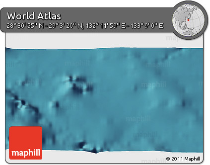 Satellite 3D Map of the Area around 28° 47' 8" N, 132° 40' 30" E