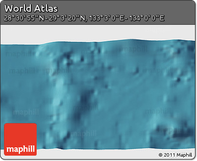 Satellite 3D Map of the Area around 28° 47' 8" N, 133° 31' 30" E