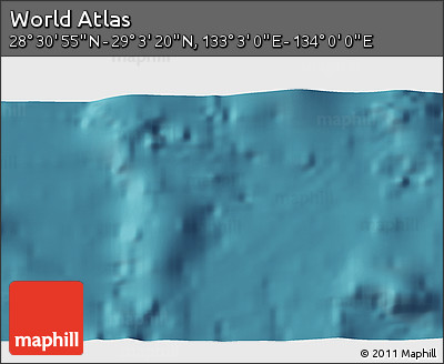 Satellite 3D Map of the Area around 28° 47' 8" N, 133° 31' 30" E