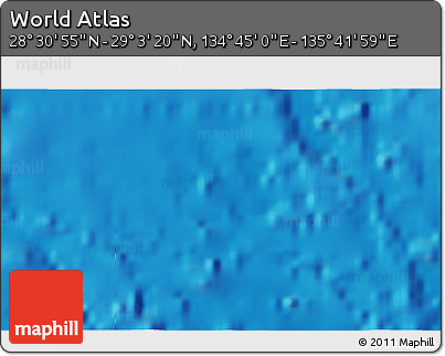 Physical 3D Map of the Area around 28° 47' 8" N, 135° 13' 29" E