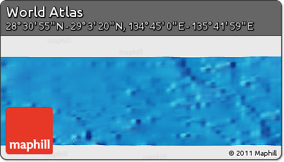 Physical Panoramic Map of the Area around 28° 47' 8" N, 135° 13' 29" E