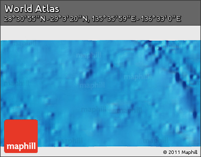 Physical 3D Map of the Area around 28° 47' 8" N, 136° 4' 29" E