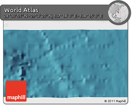 Satellite 3D Map of the Area around 28° 47' 8" N, 137° 46' 30" E