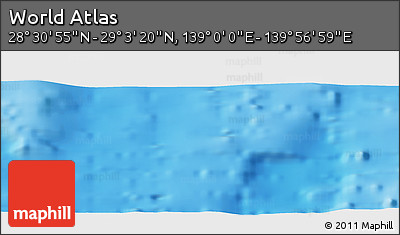 Physical Panoramic Map of the Area around 28° 47' 8" N, 139° 28' 29" E