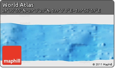 Physical Panoramic Map of the Area around 28° 47' 8" N, 139° 28' 29" E