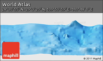 Physical Panoramic Map of the Area around 28° 47' 8" N, 140° 19' 29" E