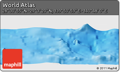 Physical Panoramic Map of the Area around 28° 47' 8" N, 140° 19' 29" E