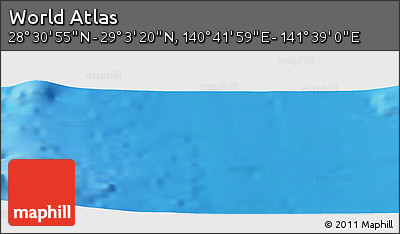 Physical Panoramic Map of the Area around 28° 47' 8" N, 141° 10' 30" E