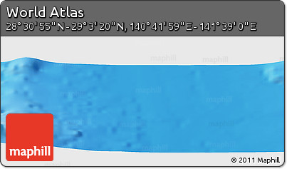 Physical Panoramic Map of the Area around 28° 47' 8" N, 141° 10' 30" E