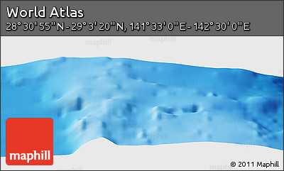 Physical Panoramic Map of the Area around 28° 47' 8" N, 142° 1' 30" E