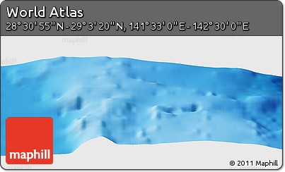 Physical Panoramic Map of the Area around 28° 47' 8" N, 142° 1' 30" E