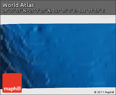 Physical 3D Map of the Area around 28° 47' 8" N, 143° 43' 29" E