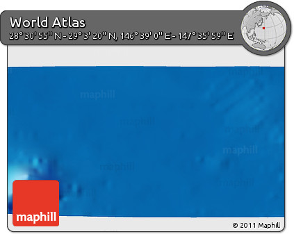 Physical 3D Map of the Area around 28° 47' 8" N, 147° 7' 30" E