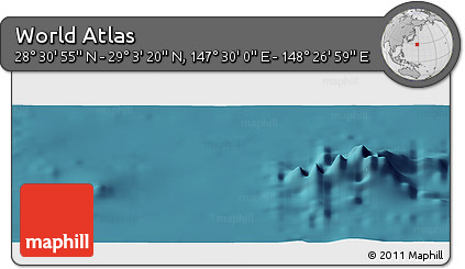 Satellite Panoramic Map of the Area around 28° 47' 8" N, 147° 58' 29" E