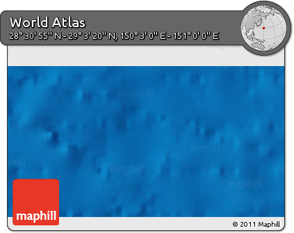 Physical 3D Map of the Area around 28° 47' 8" N, 150° 31' 30" E