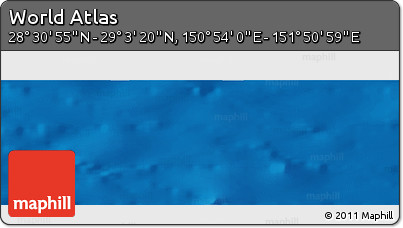 Physical Panoramic Map of the Area around 28° 47' 8" N, 151° 22' 30" E
