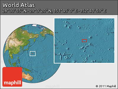 Satellite Location Map of the Area around 28° 47' 8" N, 152° 13' 29" E