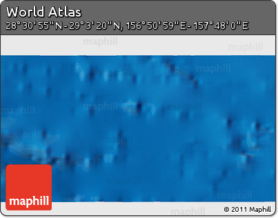 Physical 3D Map of the Area around 28° 47' 8" N, 157° 19' 29" E