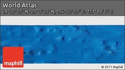 Physical Panoramic Map of the Area around 28° 47' 8" N, 157° 19' 29" E