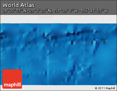 Physical 3D Map of the Area around 28° 47' 8" N, 157° 10' 30" W