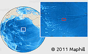 Shaded Relief Location Map of the area around 28° 47' 8" N, 157° 10' 30" W