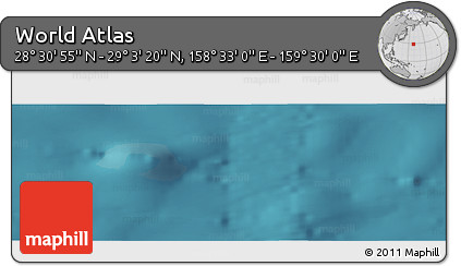 Satellite Panoramic Map of the Area around 28° 47' 8" N, 159° 1' 30" E