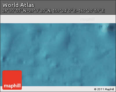Satellite 3D Map of the Area around 28° 47' 8" N, 159° 52' 30" E