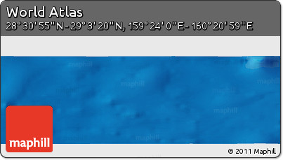 Physical Panoramic Map of the Area around 28° 47' 8" N, 159° 52' 30" E