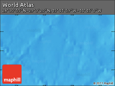 Physical Map of the Area around 28° 47' 8" N, 15° 13' 29" W