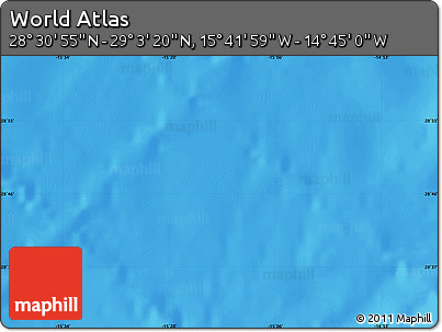 Physical Map of the Area around 28° 47' 8" N, 15° 13' 29" W